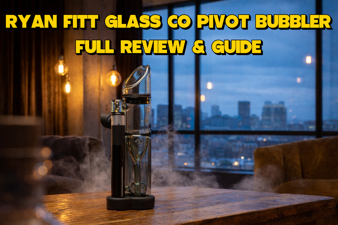A comprehensive review and full guide on the Ryan Fitt Glass Co Pivot Bubbler pillar-style glass attachment for Puffco Pivot