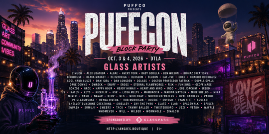 Puffcon 2026 Glass Artists Lineup + DTLA Ticket Guide