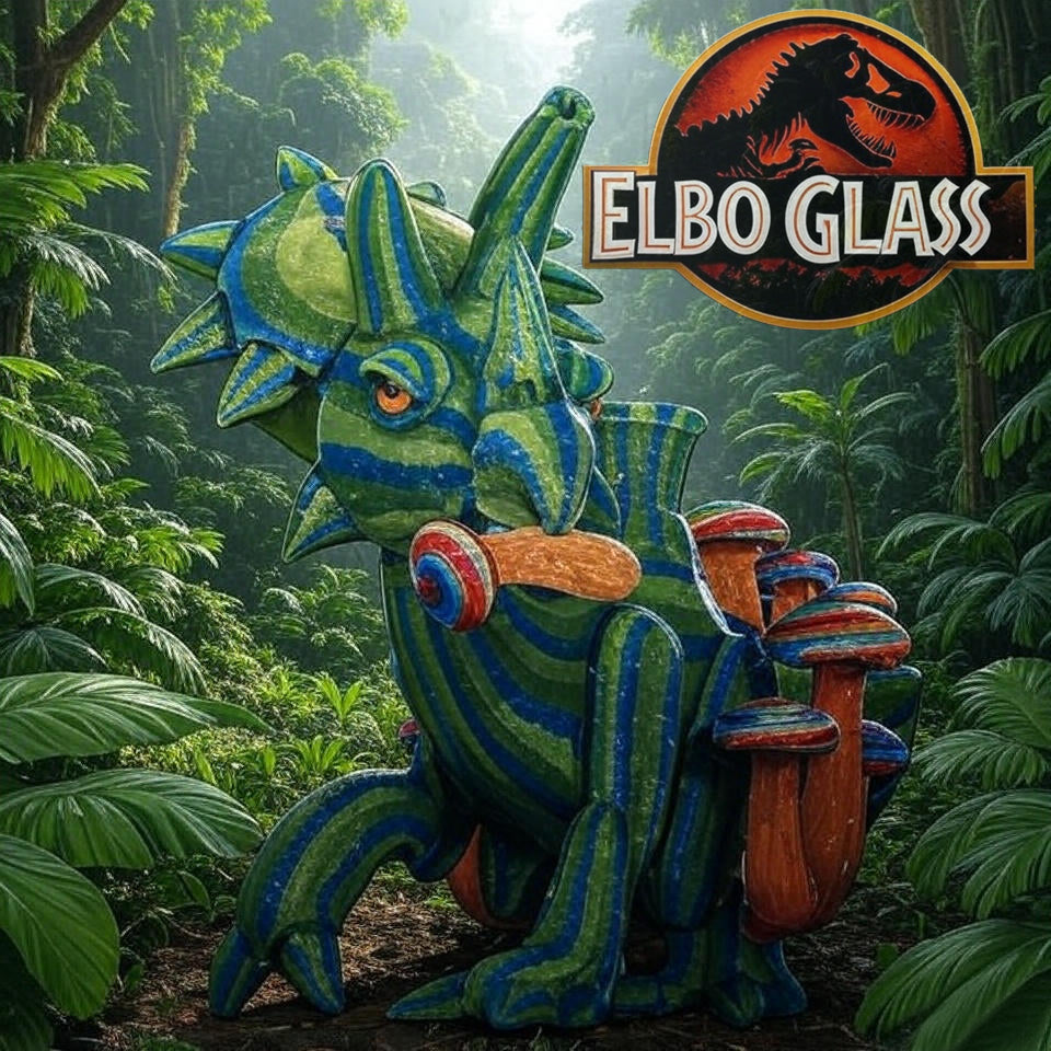 Elbo Glass Artist Collection, Limited Edition Dinosaur Sculptures, Heady Glass, Plushies