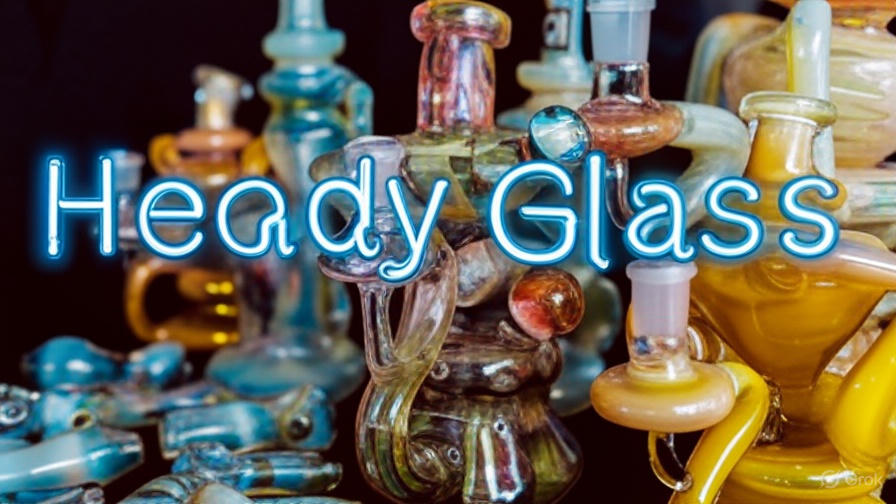 Unique one of a kind functional glass art displayed for collectors