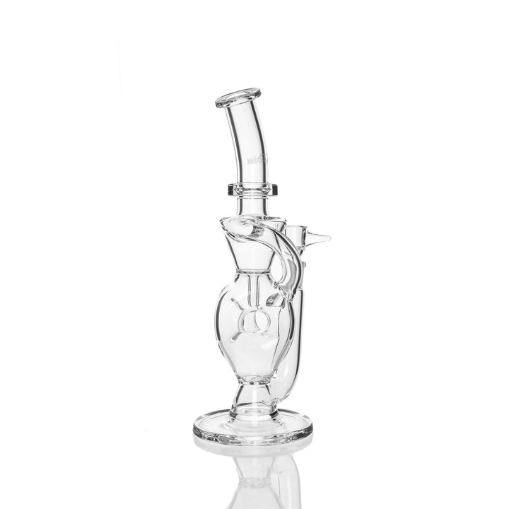 Ben Wilson Disc Perc Tube Recycler Clear handblown dab rig - alternate view