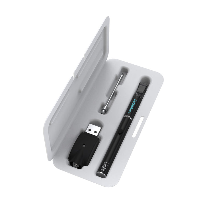 Dr. Dabber Light vape pen with built-in atomizer and mouthpiece components.