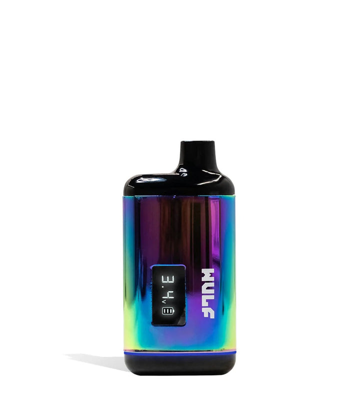 Wulf Mods Recon Full Color Vaporizer – multicolor iridescent body with digital display and USB-C charging.