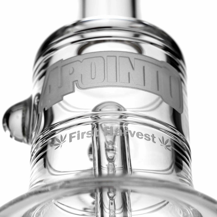 4 Point 0 Glass First Harvest Day Tripper 10/23 — limited release heady rig, front view