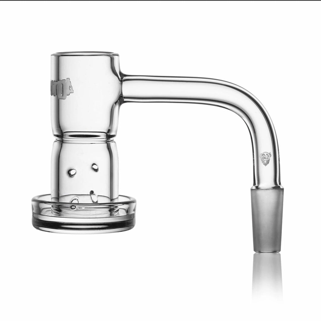 4 Point 0 Glass T4 Fountain Quartz Nail — fountain airflow quartz nail, alternate angle