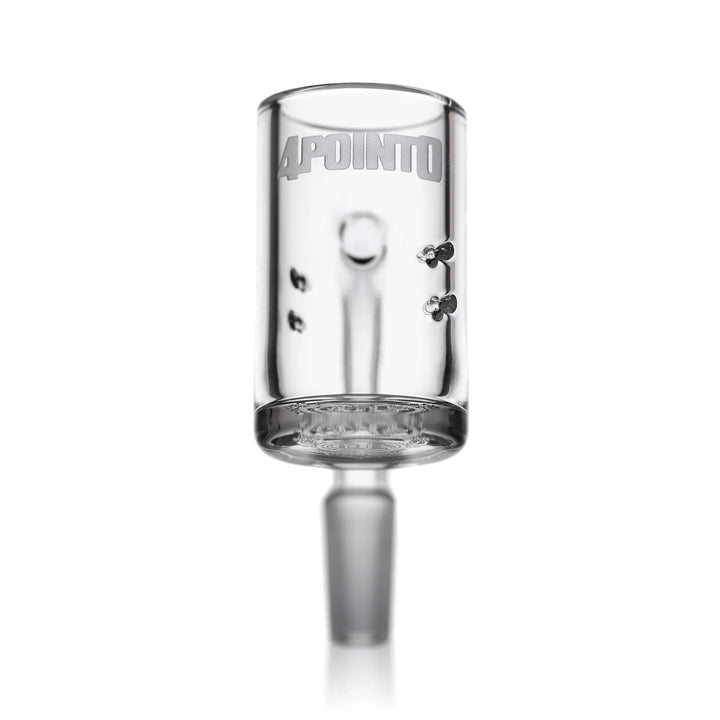 4 Point 0 Glass T4 Quartz Nail — flat top quartz nail, top-down view