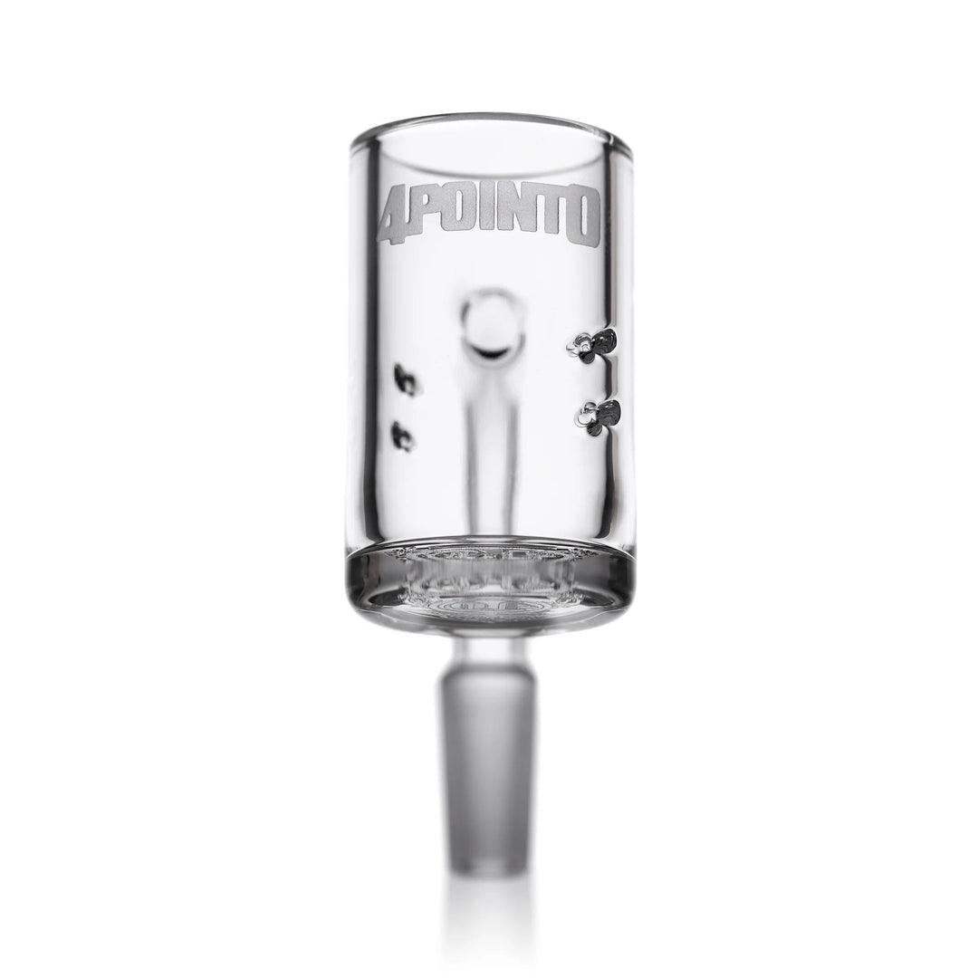 4 Point 0 Glass T4 Quartz Nail — flat top quartz nail, top-down view