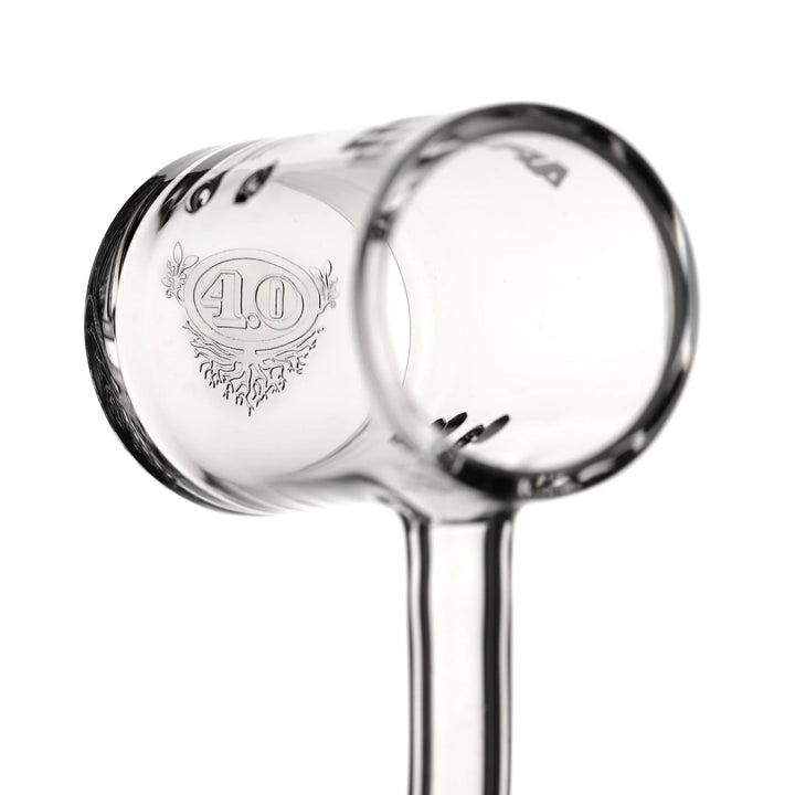 4 Point 0 Glass T4XL Quartz Nail — 30mm flat top quartz nail, side profile