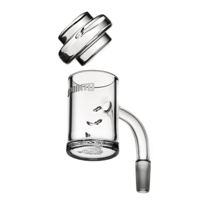 4 Point 0 Glass T4XL Quartz Nail — 30mm flat top quartz nail, top-down view