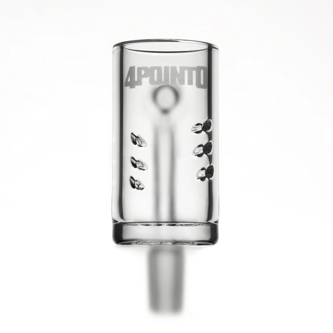 4 Point 0 Glass T6 Quartz Nail — flat top quartz nail, alternate angle