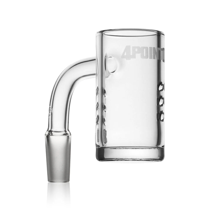 4 Point 0 Glass T6 Quartz Nail — flat top quartz nail, side profile