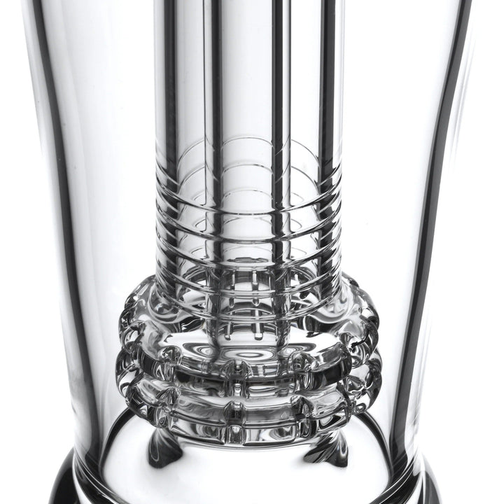 4 Point 0 Glass Triple Double Tube — triple chamber water pipe, back view