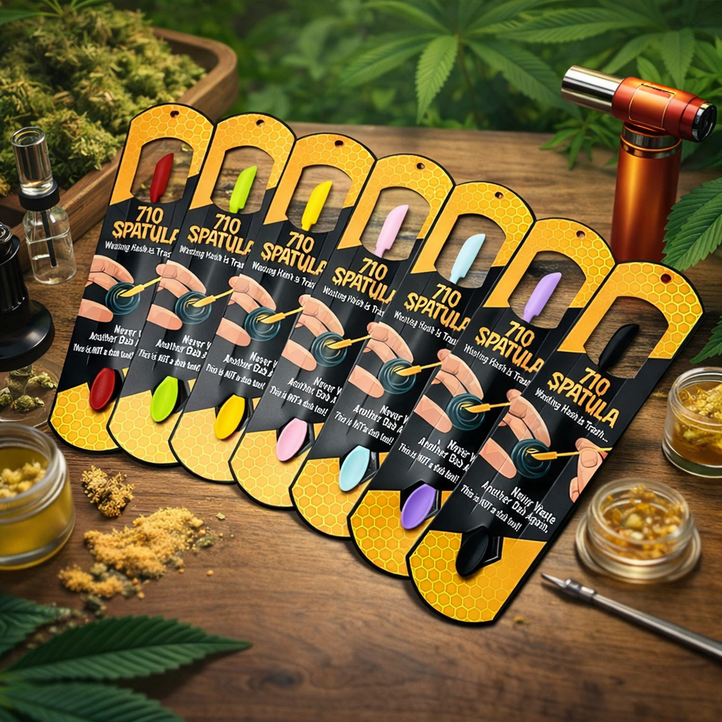 full color assortment of 710 spatula silicone dabber tools displayed together showing multiple color options