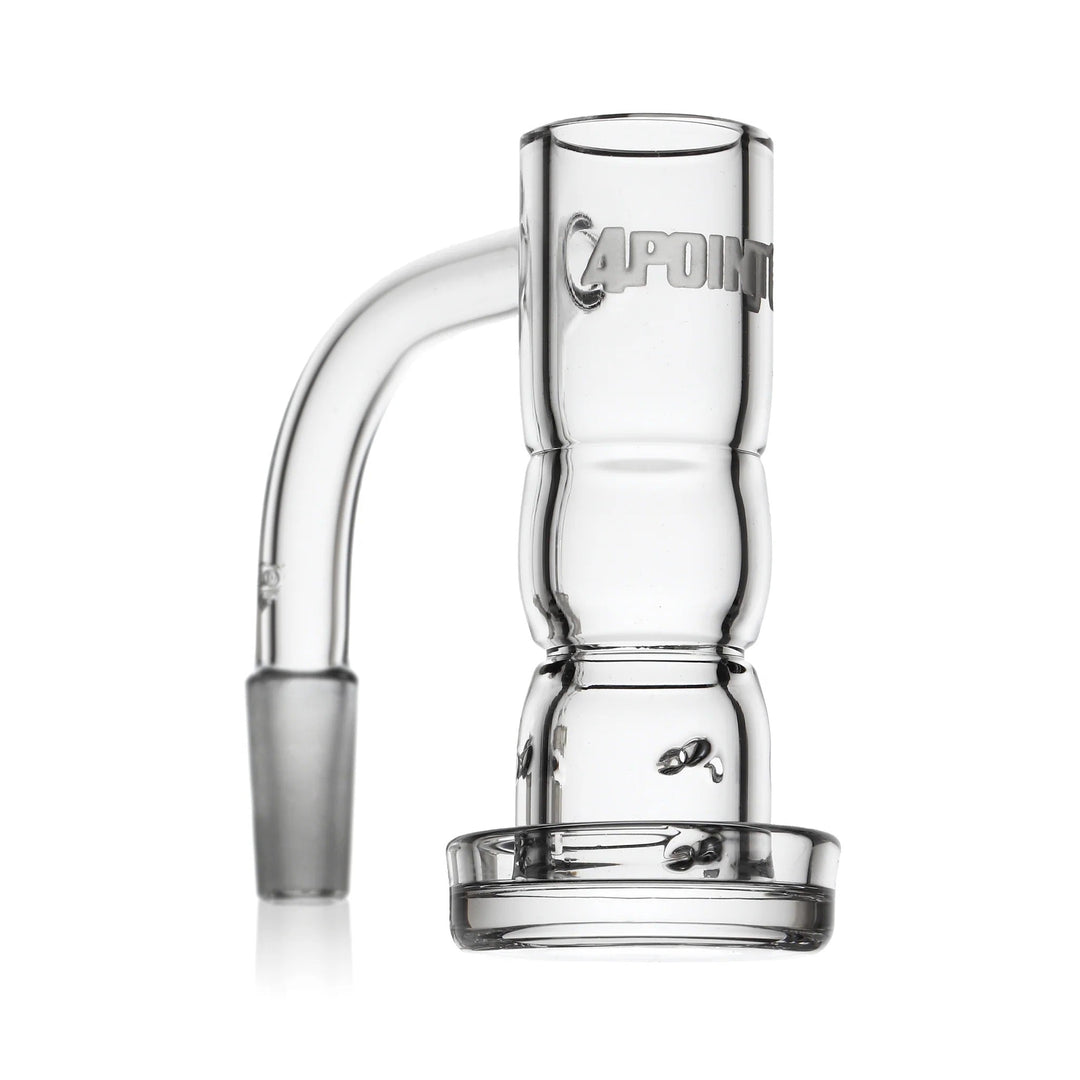 front view 4 Point 0 Glass T6 Fountain Quartz Nail with angled airflow and beveled top