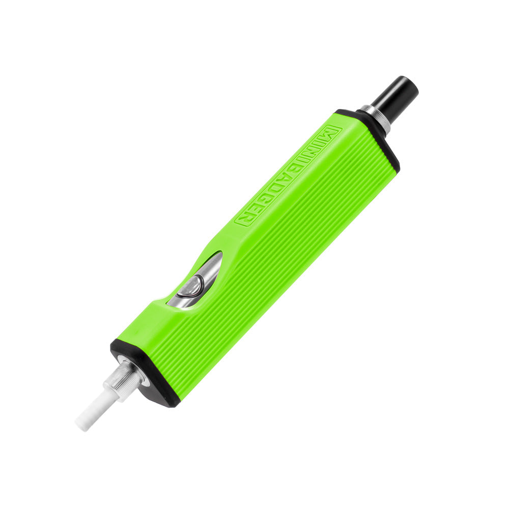 Huni Badger Mini - Electric Nectar Collector in neon green, designed for discreet vaping with adjustable power and full ceramic tip.