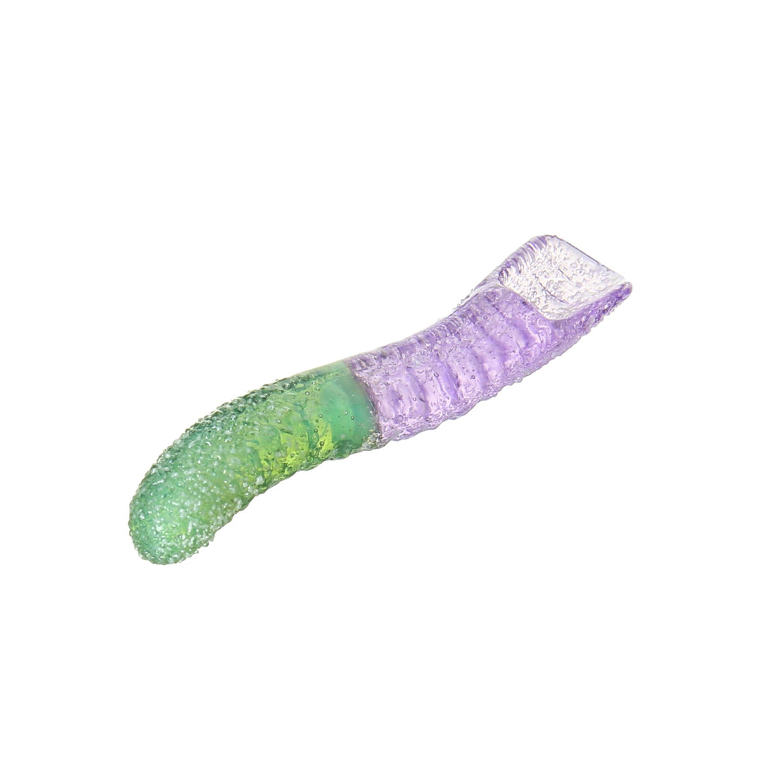 Emperial Glass Worm Scoop - Green &amp; Purple alt