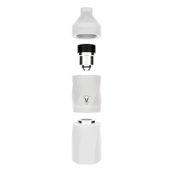 Focus V Aeris Clear – exploded view highlighting Intelli-Core chamber and removable power cell.