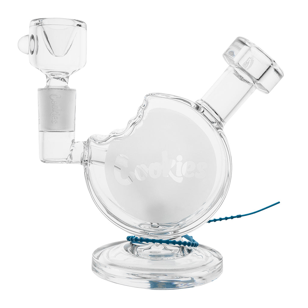 Compact Cookies Glass  Bite Bubbler with 14mm Joint and Cookies Bowl
