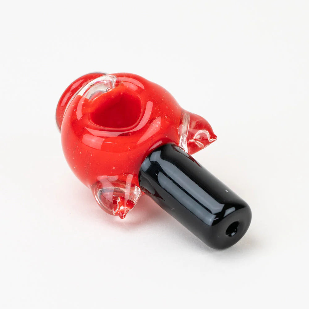 Close-up of Sakibomb Nail Polish Pipe handcrafted borosilicate glass