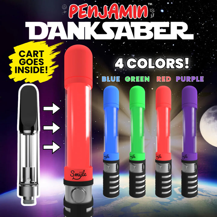 Space-themed Smyle Labs Danksaber 510 battery product display