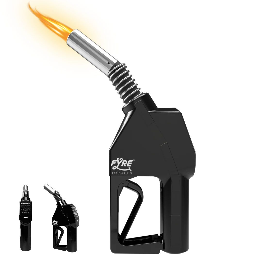 Smyle Labs Black Fyre Gas Pump Torch – retro butane torch with 10-inch adjustable flame