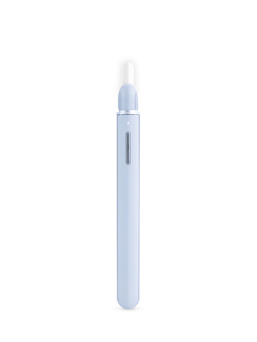 Puffco Hot Knife new version pearl color showing ceramic tip and slim heated tool design