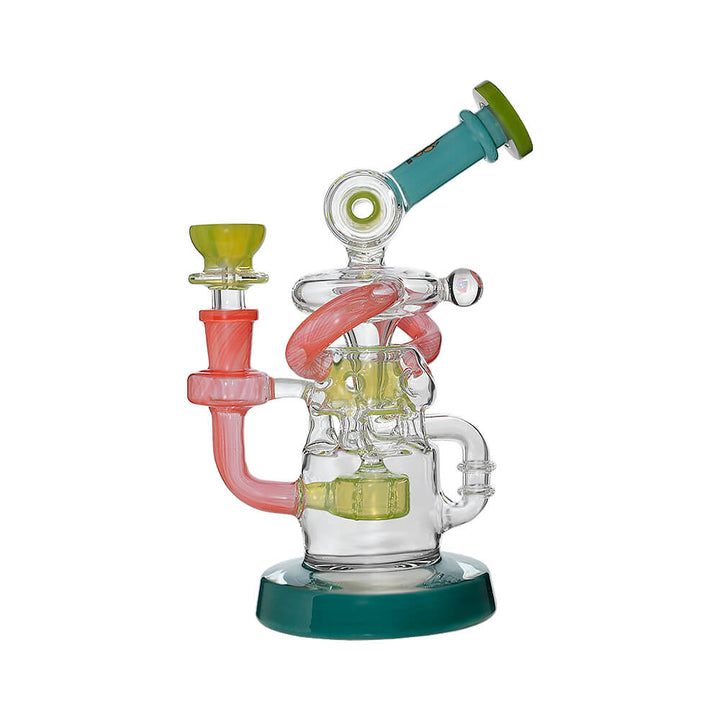 Calibear Multi-Chamber Recycler Dab Rig Lime Candy
