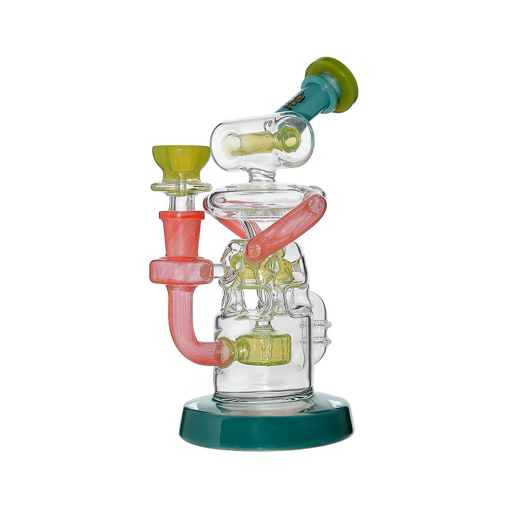 Calibear Multi-Chamber Recycler Dab Rig Lime Candy