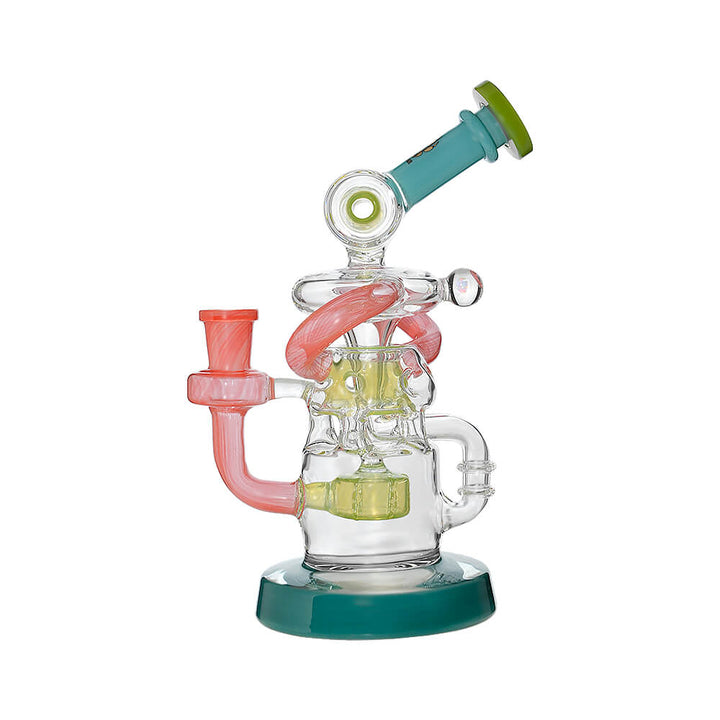 Calibear Multi-Chamber Recycler Dab Rig Lime Candy