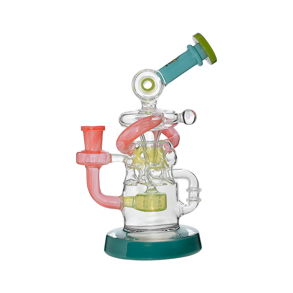 Calibear Multi-Chamber Recycler Dab Rig Lime Candy