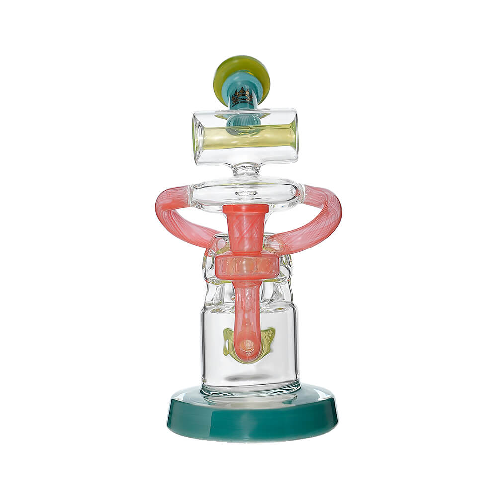 Calibear Multi-Chamber Recycler Dab Rig Lime Candy