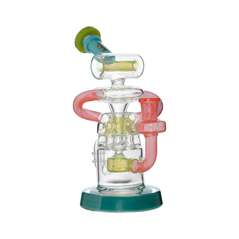 Calibear Multi-Chamber Recycler Dab Rig Lime Candy