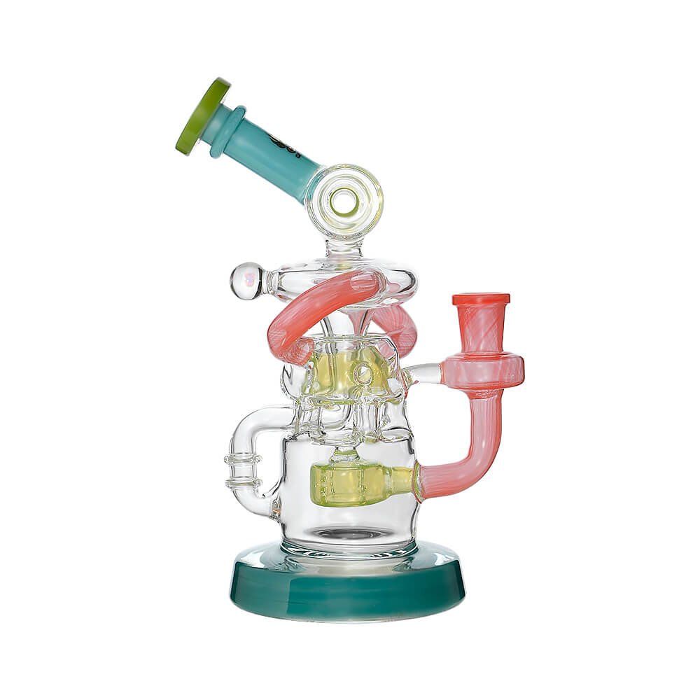 Calibear Multi-Chamber Recycler Dab Rig Lime Candy