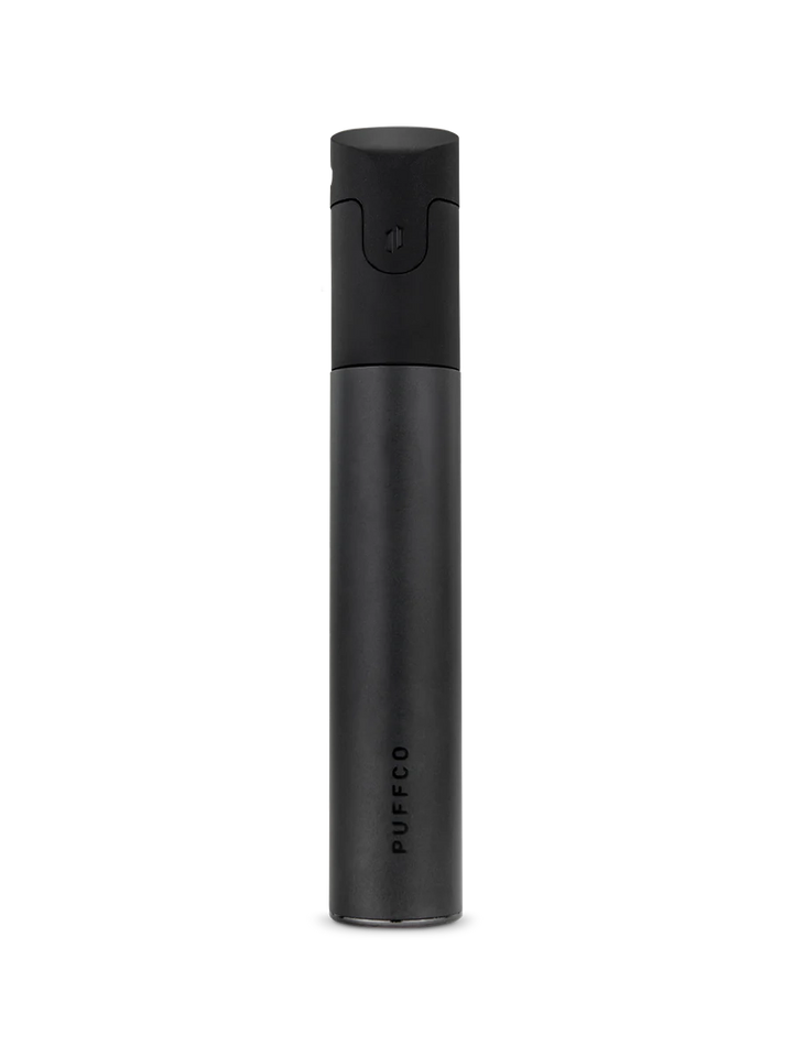 Puffco Pivot Onyx – rear profile of the device showing battery housing and magnetic base.