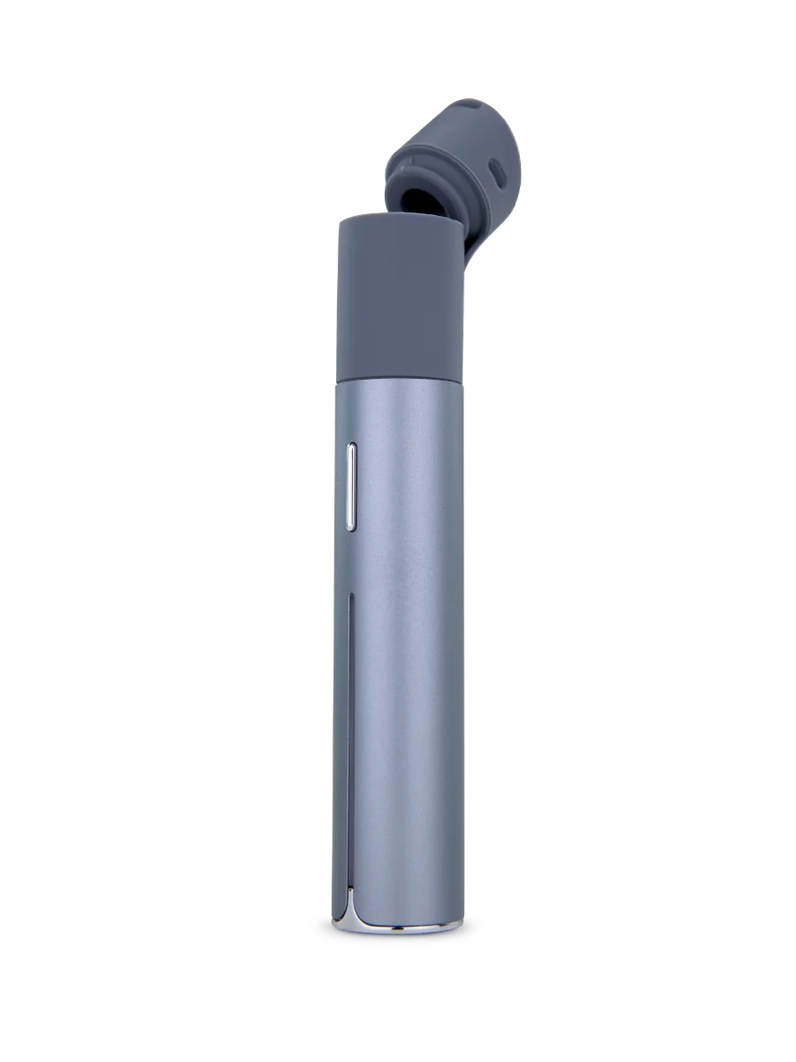 Puffco Pivot Slate – open mouthpiece view displaying chamber access and ergonomic design.