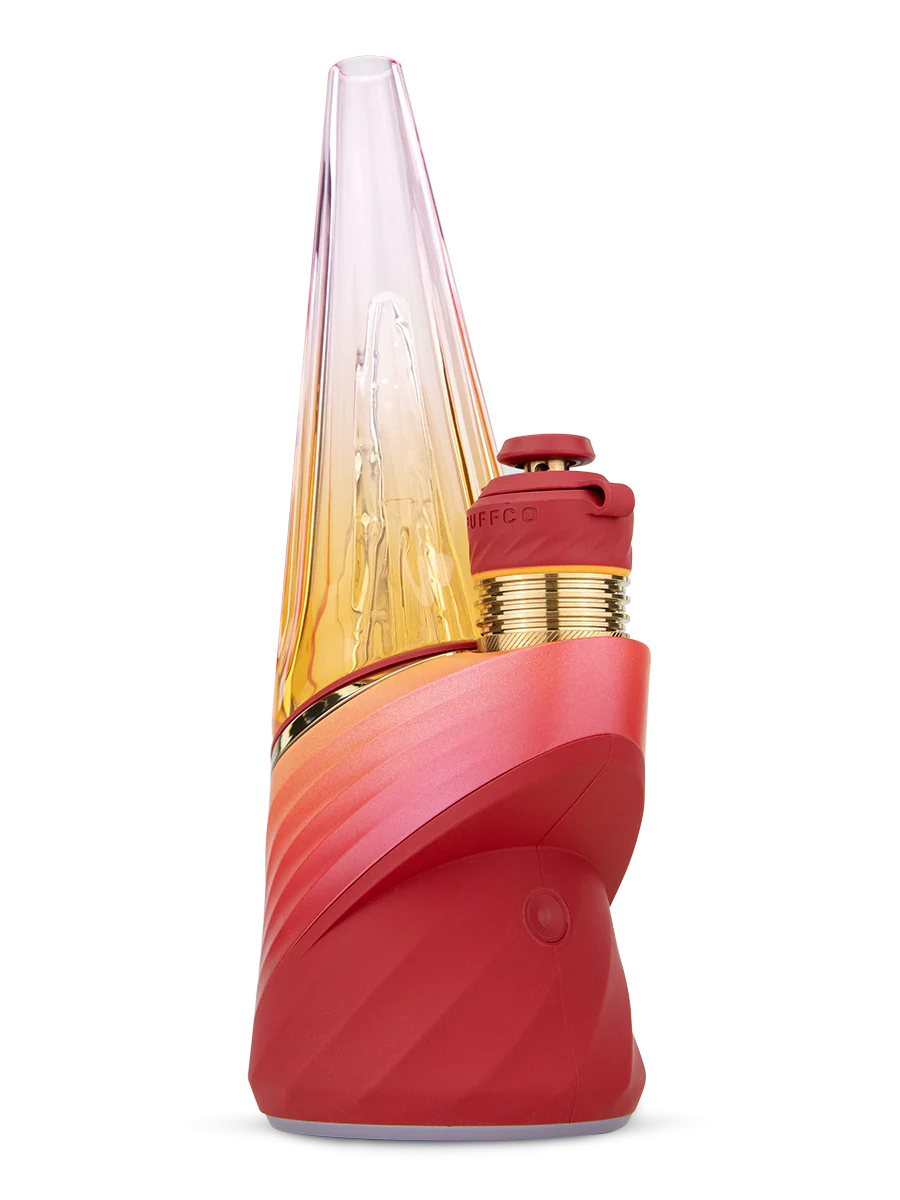 Puffco Peak Pro Daybreak 3DXL – straight-on front view showing colored base and tall glass cone.