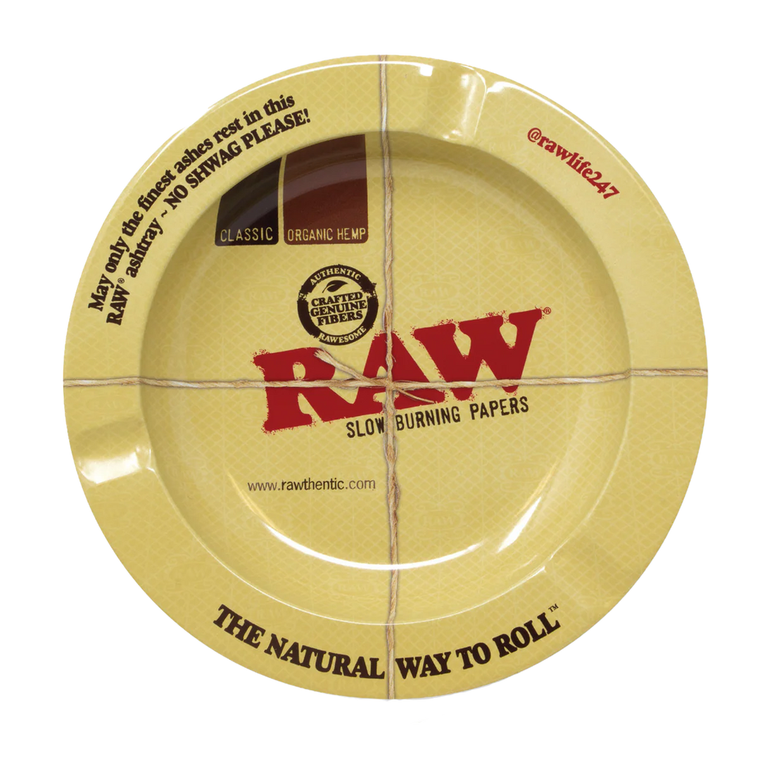 RAW metal magnetic ashtray top view