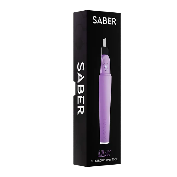 Focus V Saber Dab Tool Lilac – retail packaging featuring lilac design and brand logo.