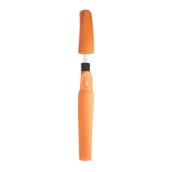 Focus V Saber Tangerine – orange body with ceramic heating element revealed.