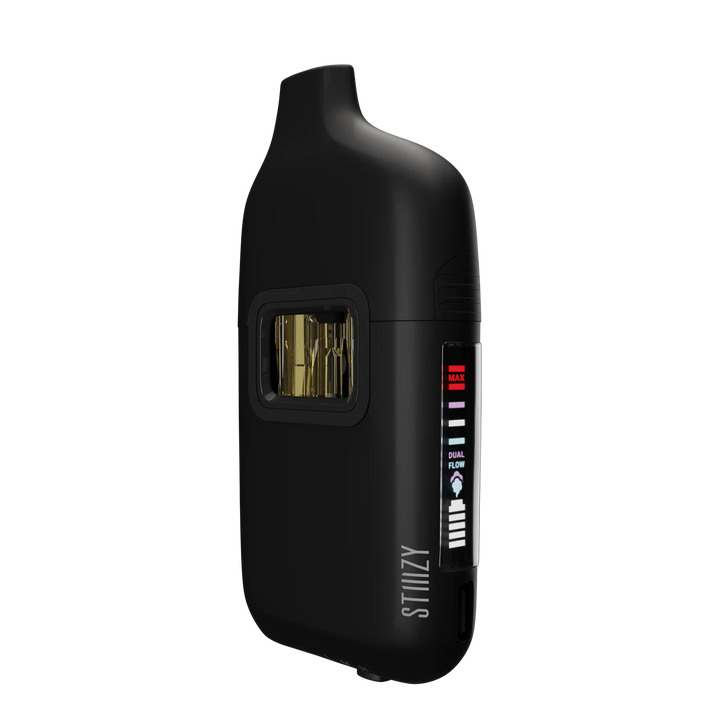 Stiiizy Bar Battery — closed device profile showing the compact form factor and replaceable upper housing (pods sold separately)