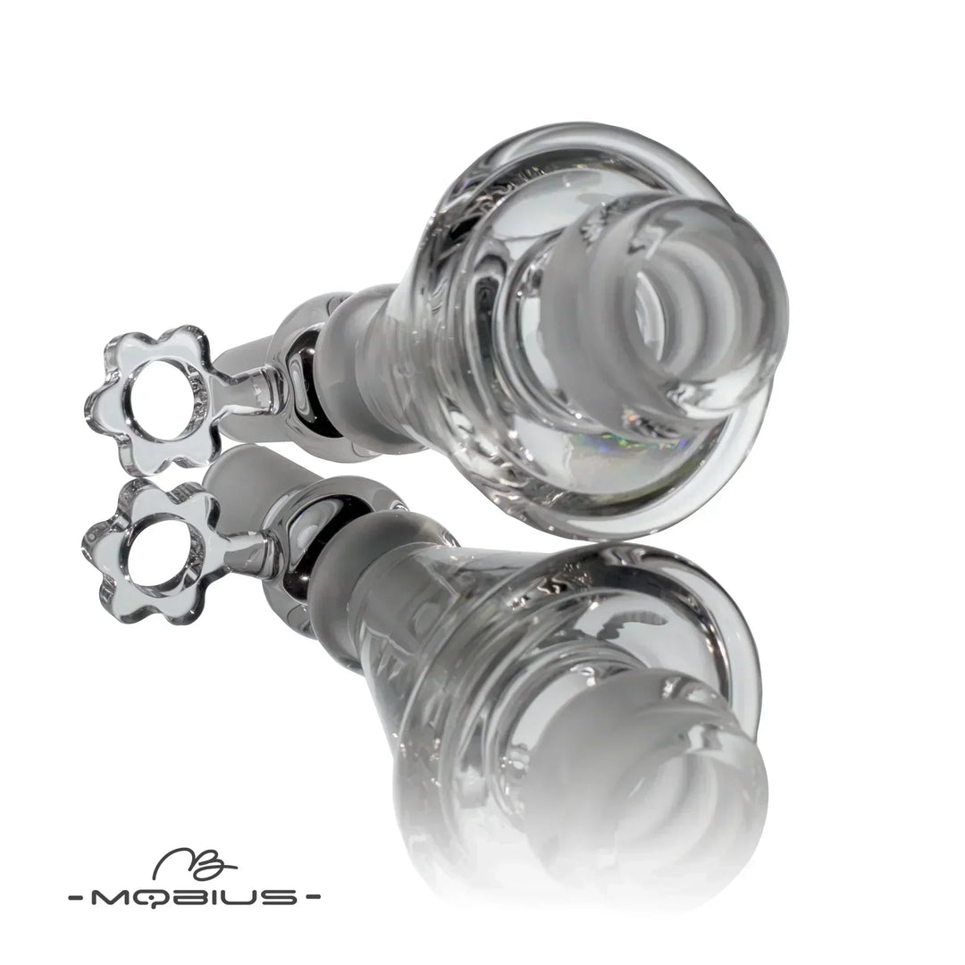 Dual Mobius Snap Trap (Female Fitting) units displayed to show symmetrical design and high-quality glass craftsmanship for smoking accessories.