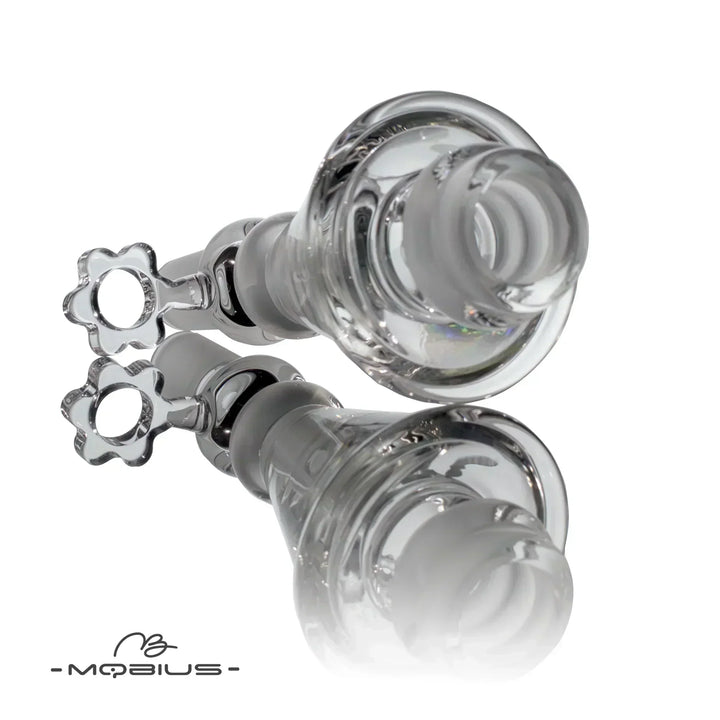 Dual Mobius Snap Trap (Female Fitting) units displayed to show symmetrical design and high-quality glass craftsmanship for smoking accessories.