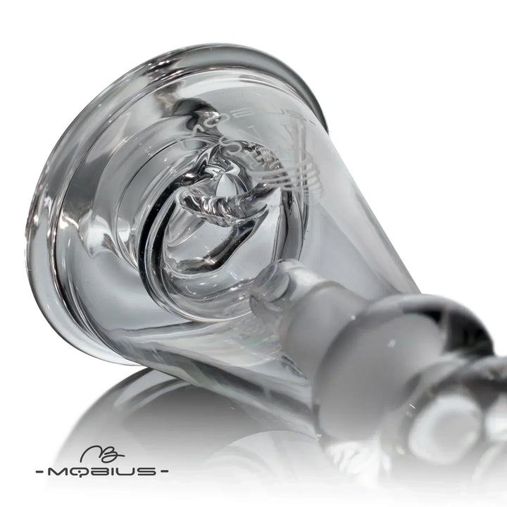 Close-up of Mobius Snap Trap (Female Fitting) interior spiral design for centrifugal ash separation and odor reduction.