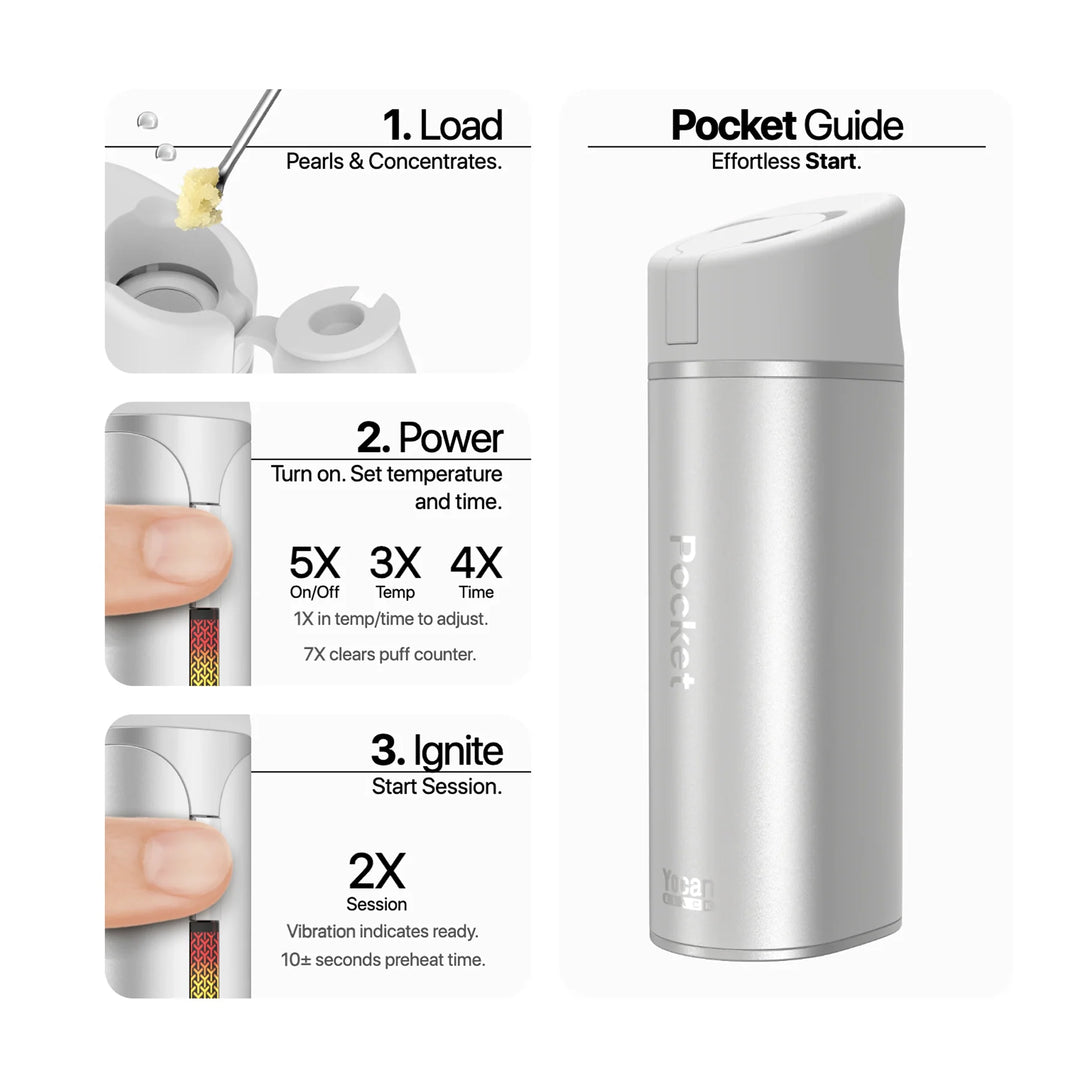 Yocan Black Pocket guide Power Settings