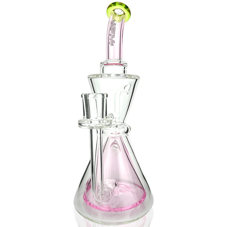 AFM Glass 10in Hour Glass Recycler — hourglass recycler dab rig