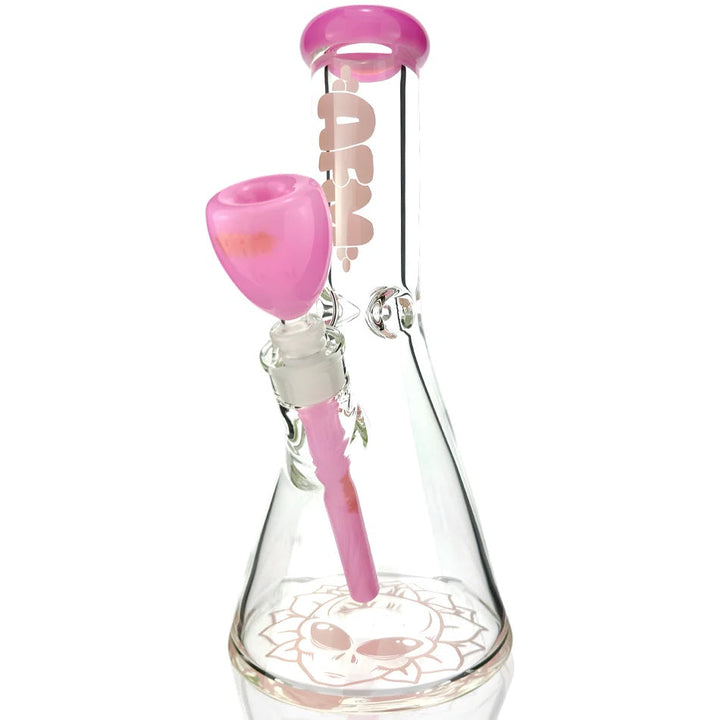 AFM Glass 12in 9mm Beaker — thick 9mm glass beaker water pipe, detail view