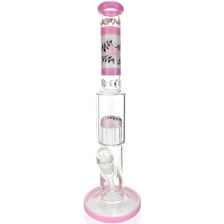 AFM Glass 15in 12 Arm Tree Straight Tube — tree perc straight tube water pipe, hero shot