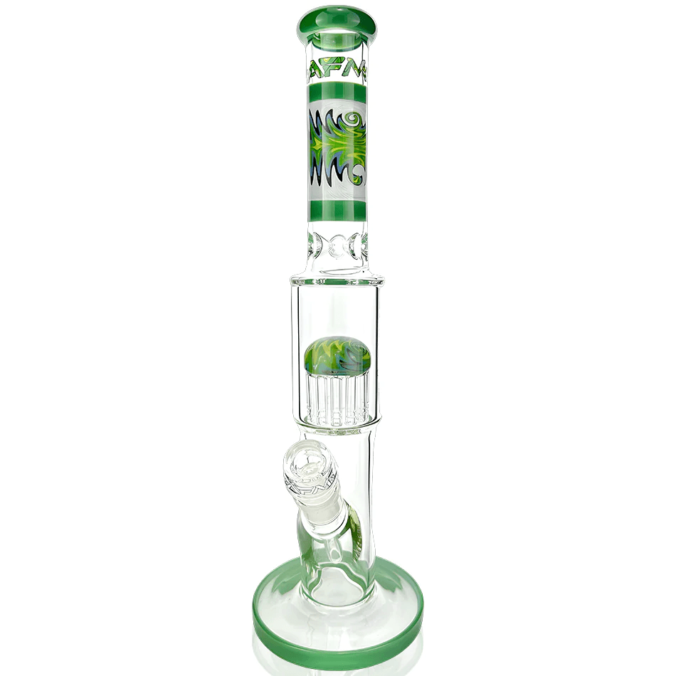AFM Glass 15in 12 Arm Tree Straight Tube — tree perc straight tube water pipe, alternate angle
