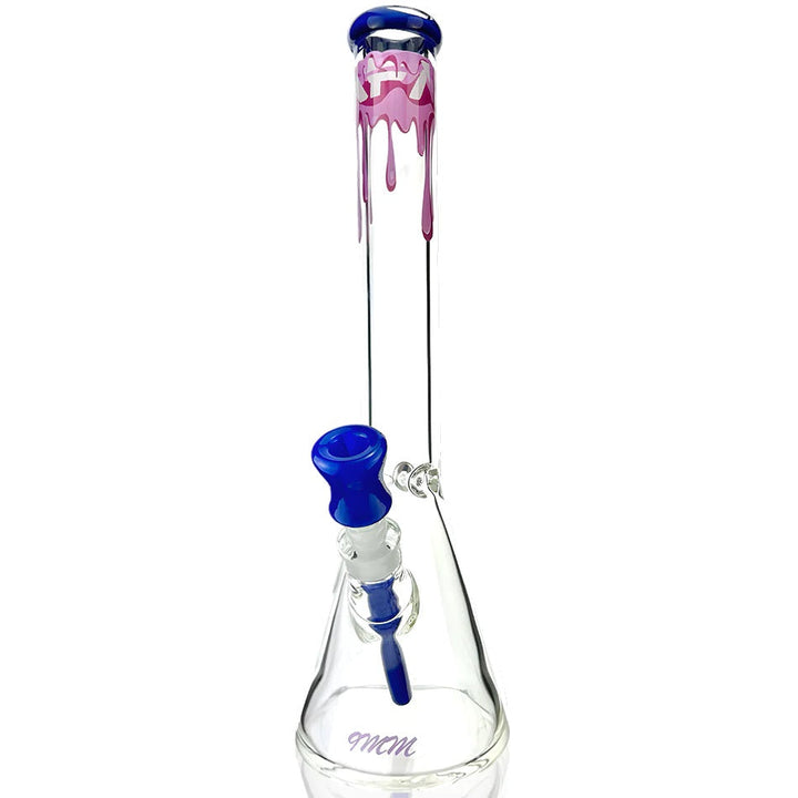 AFM Glass 18in 9mm Beaker — thick 9mm glass beaker water pipe, alternate angle