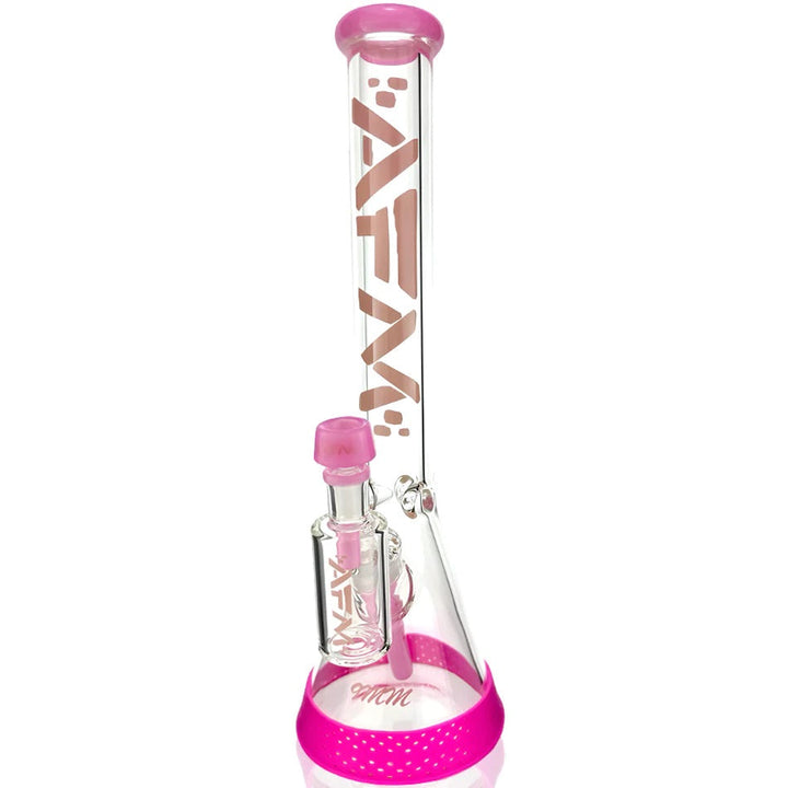 AFM Glass 18in 9mm Beaker and Ash Catcher Set — thick beaker water pipe with matching ash catcher, hero shot
